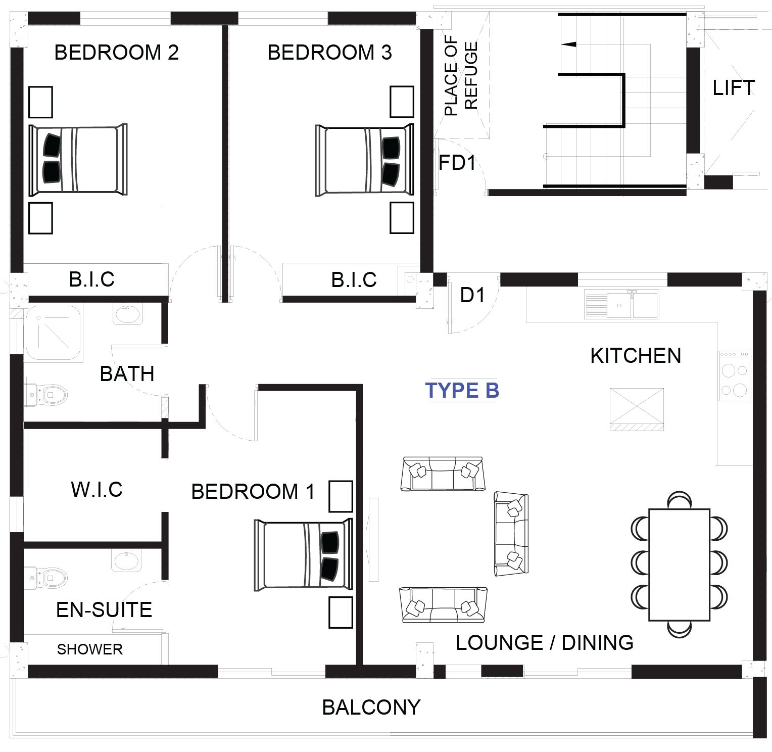 Musgrave Boulevard Final Floor Layout Plan TYPE B
