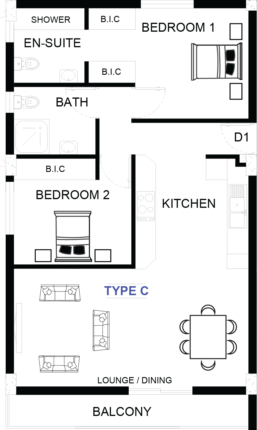 Musgrave Boulevard Final Floor Layout Plan TYPE C