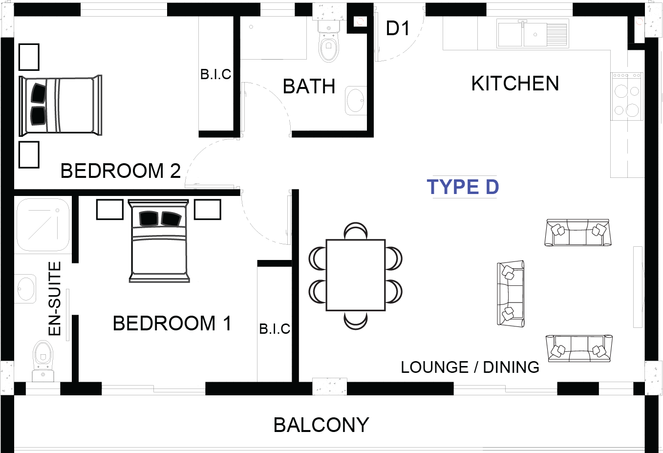 Musgrave Boulevard Final Floor Layout Plan TYPE D